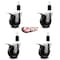 Service Caster 4'' Phenolic Swivel 1-1/2'' Expanding Stem Caster Set Total Lock Brake, 4PK SCC-EXTTL20S414-PHS-112-4 - alternate 3